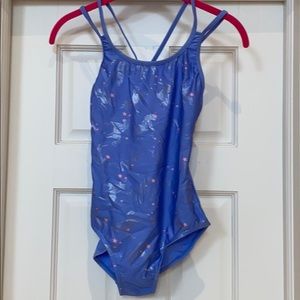 Cat and Jack unicorn one piece swimsuit. Size L